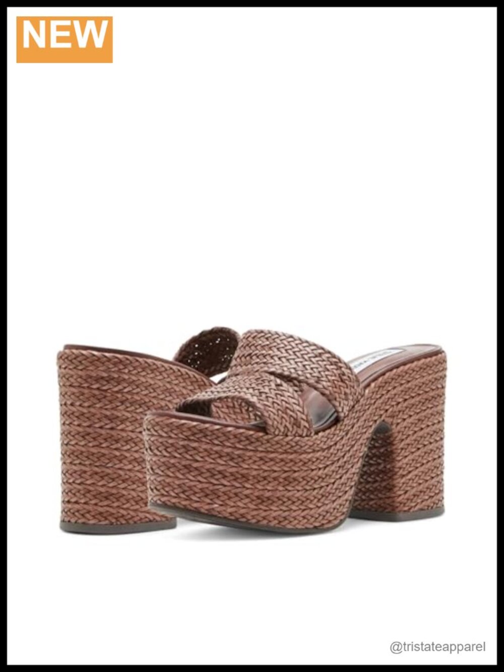 Wedge Heeled Sandals Peep Toe Slip On Braided Raffia 4.25 Inch